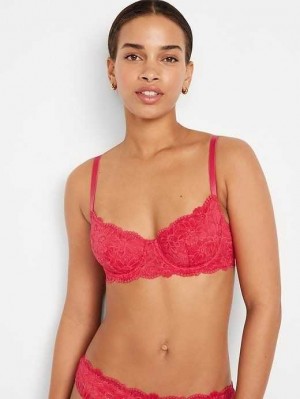 Soutien Gorge Old Navy Dentelle Underwire Balconette Bra Femme Rose Clair | 657-JKXMTY