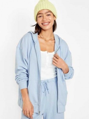 Sweat a Capuche Old Navy Oversized Full-Zip Hoodie Femme Rock Pool | 091-RJZKHO