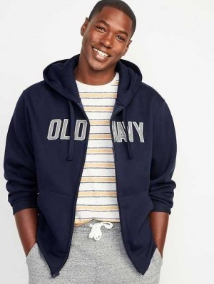 Sweat a Capuche Old Navy Oversized Logo Zip Hoodie Homme Bleu Marine | 247-GINJMU