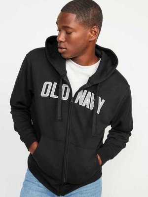 Sweat a Capuche Old Navy Oversized Logo Zip Hoodie Homme Noir | 246-KBROFV