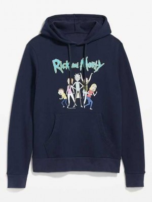 Sweat a Capuche Old Navy Rick and Morty Gender-Neutre Pullover Hoodie Homme Bleu Marine | 869-TQXICB