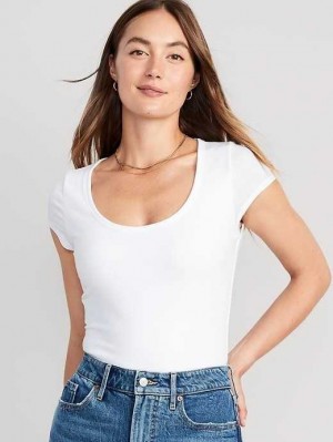 T Shirts Old Navy Corta-Sleeve Scoop-Neck Bodysuit Femme Calla Lilies | 698-YZONHT