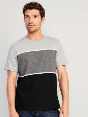 T Shirts Old Navy Crew-Neck T-Shirt Homme Noir Grise | 213-GPDFVX