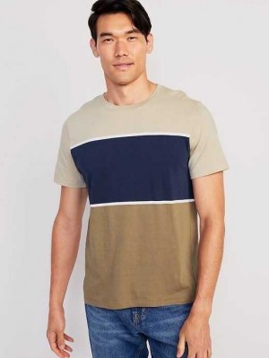 T Shirts Old Navy Crew-Neck T-Shirt Homme Beige | 097-MUKZYQ