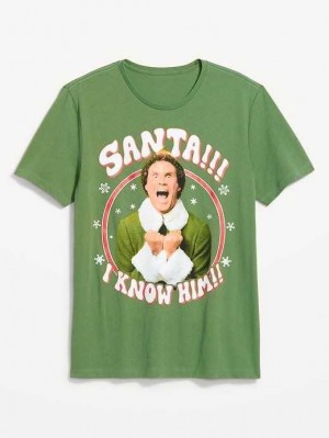 T Shirts Old Navy Gender-Neutre Licensed Christmas-Graphique T-Shirt Homme Elf Christmas | 529-GVOASR