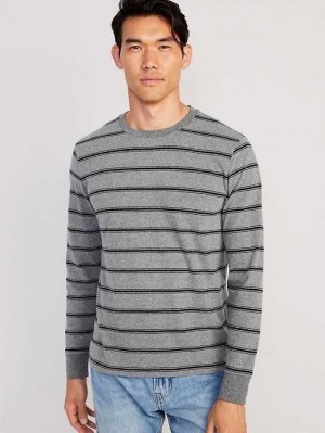 T Shirts Old Navy Long-Sleeve Rayé Rotation T-Shirt Homme Grise Stripes | 510-KYROBD