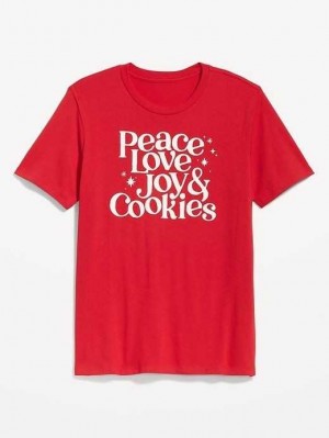 T Shirts Old Navy Matching Graphique T-Shirt Homme Rouge | 763-OBYWLF