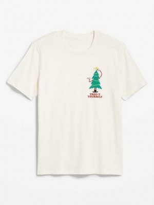 T Shirts Old Navy Matching Graphique T-Shirt Homme Creme De La Creme | 579-KUIVAD