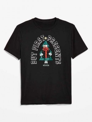 T Shirts Old Navy Matching Graphique T-Shirt Homme Noir | 528-JOTDMY