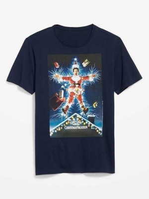 T Shirts Old Navy National Lampoon's Christmas Vacation Gender-Neutre T-Shirt Homme Bleu Marine | 308-ZFVREP