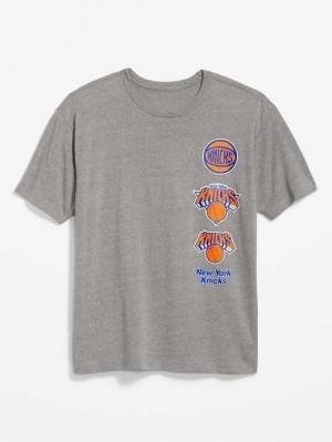 T Shirts Old Navy New York Knicks Gender-Neutre T-Shirt Homme Grise | 258-OKXNIH