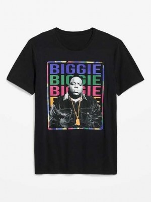 T Shirts Old Navy Notorious B.I.G. Biggie Smalls Gender-Neutre T-Shirt Homme Noir | 063-IOBDMK