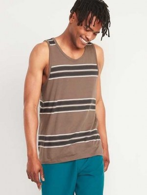 T Shirts Old Navy Rayé Soft-Washed Tank Top Homme Toasted Almond | 268-KTBMPH