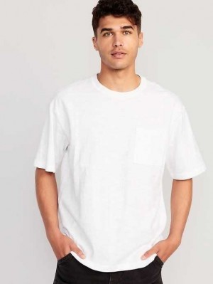 T Shirts Old Navy Slub-Knit Pocket T-Shirt Homme Calla Lily | 468-IWCFMY