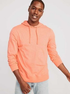 T Shirts Old Navy Slub-Knit Pullover Hoodie Homme Feeling Peachy | 720-LZBFMT