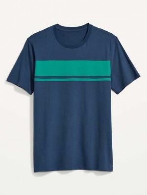 T Shirts Old Navy Soft-Washed Center-Stripe T-Shirt Homme Obscure Night | 953-RMOPWJ