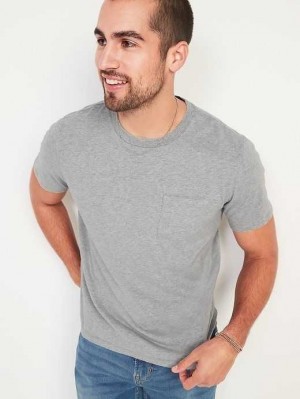 T Shirts Old Navy Soft-Washed Chest-Pocket T-Shirt Homme Grise | 417-IWCNZO