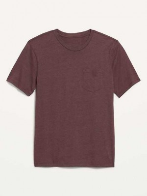 T Shirts Old Navy Soft-Washed Chest-Pocket Crew-Neck T-Shirt Homme Raisin Arizona | 239-CSPLBF