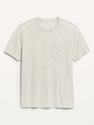 T Shirts Old Navy Soft-Washed Chest-Pocket T-Shirt Homme Beige | 043-AQDNLO