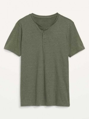 T Shirts Old Navy Soft-Washed Corta-Sleeve Henley T-Shirt Homme Alpine Tundra | 706-AXNSVY