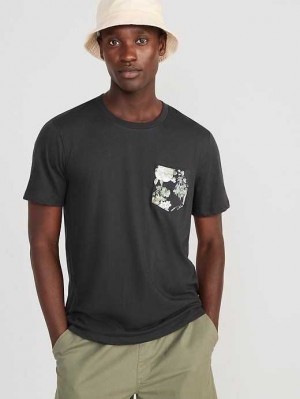 T Shirts Old Navy Soft-Washed Crew-Neck Graphique-Pocket T-Shirt Homme Panther | 548-IUZGBR