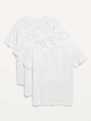 T Shirts Old Navy Soft-Washed Crew-Neck T-Shirt 3-Pack Homme Blanche | 967-QXCDJK