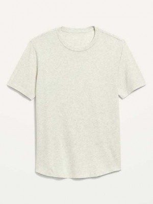 T Shirts Old Navy Soft-Washed Curved-Hem T-Shirt Homme Beige | 708-TFSGQI