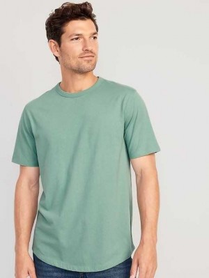 T Shirts Old Navy Soft-Washed Curved-Hem T-Shirt Homme High Tide | 678-FKHWJS