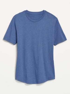 T Shirts Old Navy Soft-Washed Curved-Hem T-Shirt Homme Mariana Trench | 956-ACUZGJ