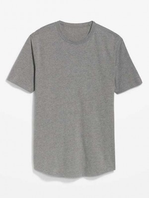 T Shirts Old Navy Soft-Washed Curved-Hem T-Shirt Homme Grise | 453-OTAWCB