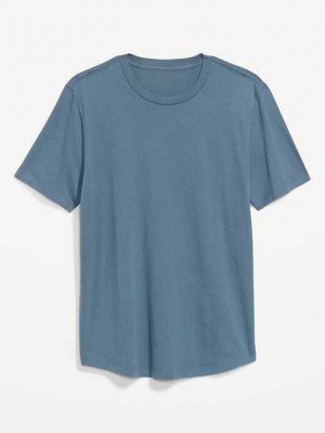 T Shirts Old Navy Soft-Washed Curved-Hem T-Shirt Homme Wintry Waters | 208-WMXLRG