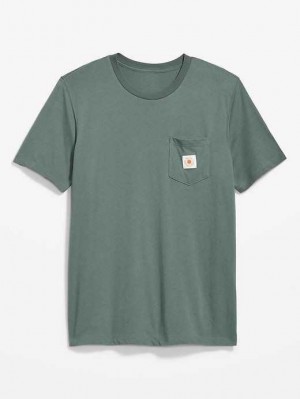T Shirts Old Navy Soft-Washed Graphique Pocket T-Shirt Homme Violette | 057-YTZHLA