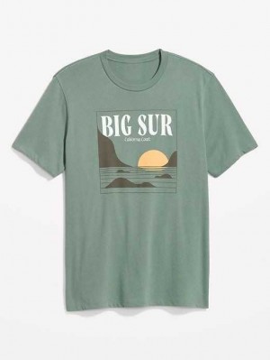 T Shirts Old Navy Soft-Washed Graphique T-Shirt Homme Dried Herb | 798-OYGTMZ