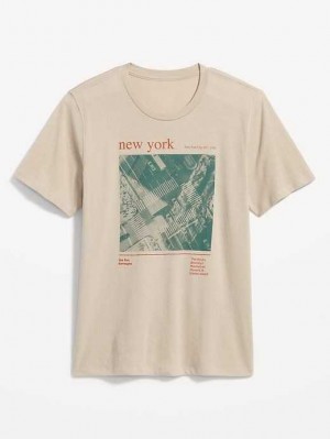 T Shirts Old Navy Soft-Washed Graphique T-Shirt Homme Grise | 632-IBYMCN