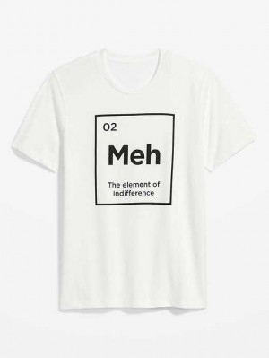 T Shirts Old Navy Soft-Washed Graphique T-Shirt Homme Blanche | 571-GLZUPW