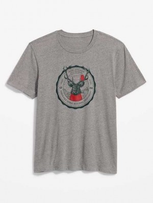 T Shirts Old Navy Soft-Washed Graphique T-Shirt Homme Grise | 562-BWJHFT