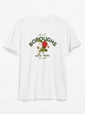 T Shirts Old Navy Soft-Washed Graphique T-Shirt Homme Blanche | 496-GCEIZL