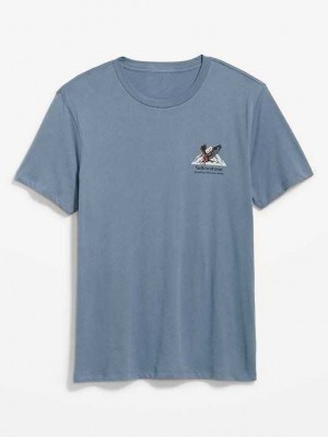 T Shirts Old Navy Soft-Washed Graphique T-Shirt Homme Grise | 428-TFJVRX
