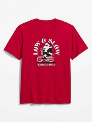 T Shirts Old Navy Soft-Washed Graphique T-Shirt Homme Rouge | 358-ZNXBQK