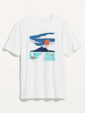 T Shirts Old Navy Soft-Washed Graphique T-Shirt Homme Sail Away | 356-PEFGLR