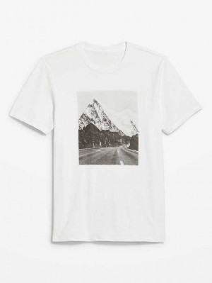 T Shirts Old Navy Soft-Washed Graphique T-Shirt Homme Blanche | 308-NUDHCZ