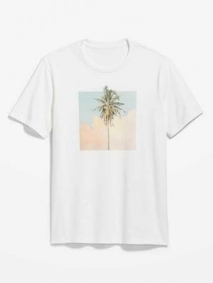 T Shirts Old Navy Soft-Washed Graphique T-Shirt Homme Blanche | 172-HPCUBN