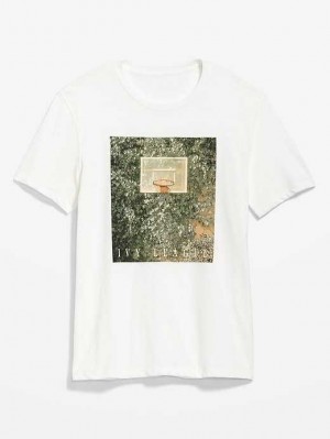 T Shirts Old Navy Soft-Washed Graphique T-Shirt Homme Bleu Clair | 159-XHVJQM