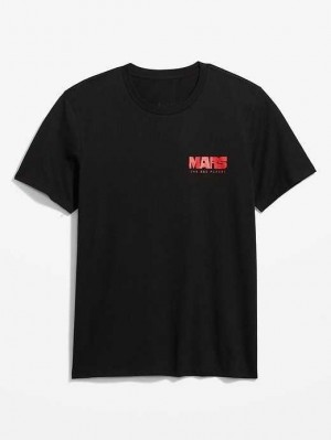 T Shirts Old Navy Soft-Washed Graphique T-Shirt Homme Noir | 152-JKOLIX