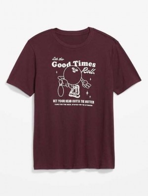T Shirts Old Navy Soft-Washed Graphique T-Shirt Homme Rouge | 150-CXYURE