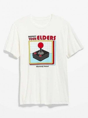 T Shirts Old Navy Soft-Washed Graphique T-Shirt Homme Respect Your Elders | 125-FXMCZN