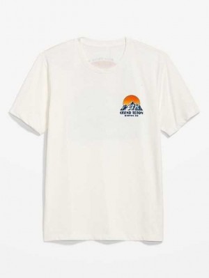 T Shirts Old Navy Soft-Washed Graphique T-Shirt Homme Grand Teton | 068-MKFAXU
