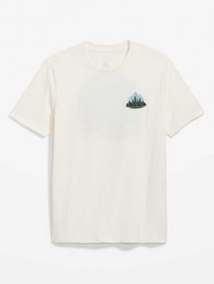 T Shirts Old Navy Soft-Washed Graphique T-Shirt Homme Bleu Clair | 872-TMOXSA