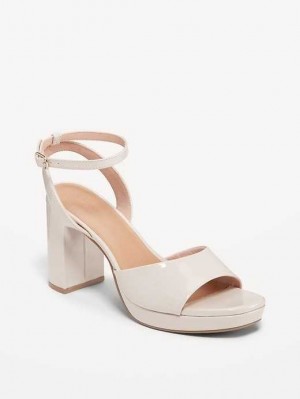 Talons Old Navy Plateforme Heels Femme Beige | 784-WDZRFK
