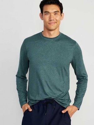 Vêtements De Sport Old Navy Cloud 94 Soft Long-Sleeve T-Shirt Homme Vert Foncé | 693-OMJSAY